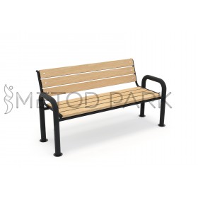 18 B Werzalit Bench with Metal Tube Legs